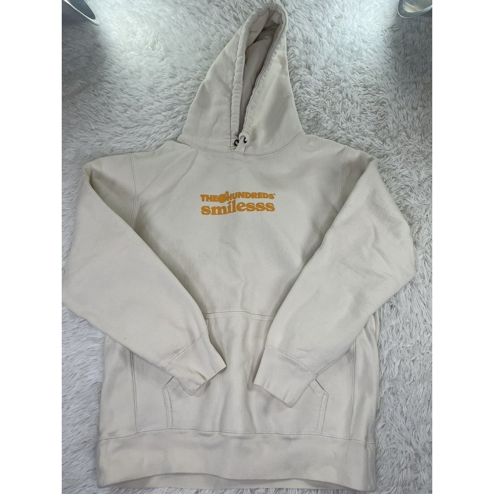 The‎ Hundreds Smilesss :)) Pullover ABS Adam Bomb Squad NFT Cream Hoodie Size L